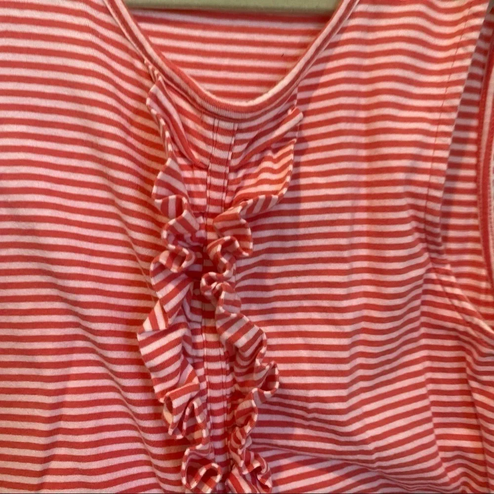 Mini Boden red stripped sleeveless summer dress 11/12Y